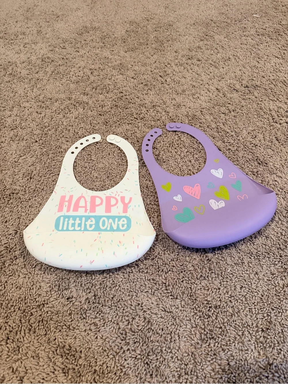 Silicone Baby Bib - White 